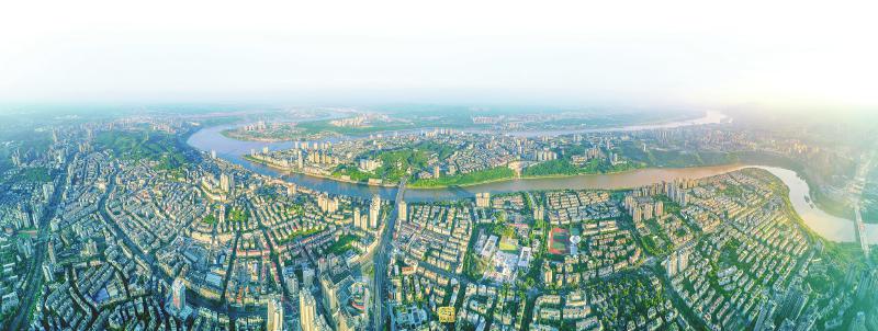 龙马潭区全景.(泸州市龙马潭区委宣传部供图)