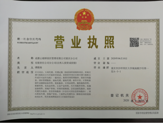 一体受理一体办证!成渝两地高新区互发首张营业执照
