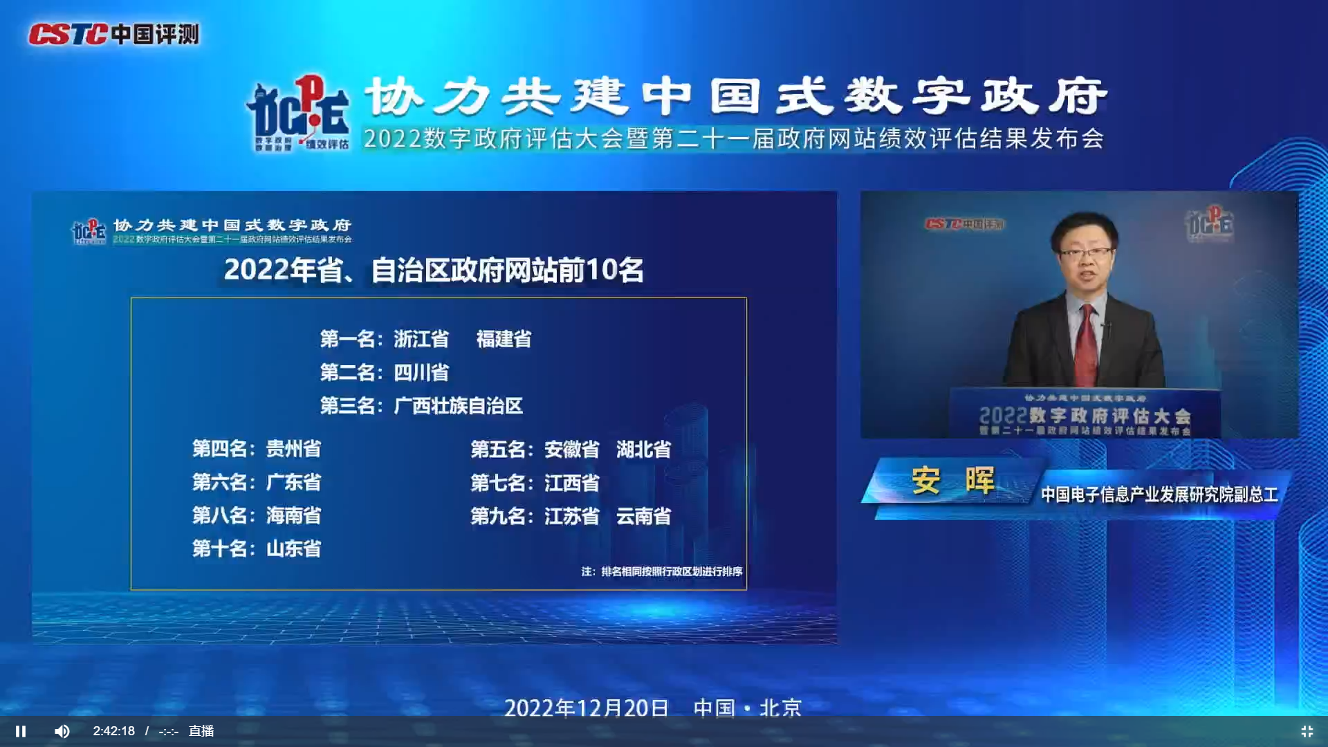 四川观察：四川省政府网站在2022中国政府网站绩效评估中排名第二