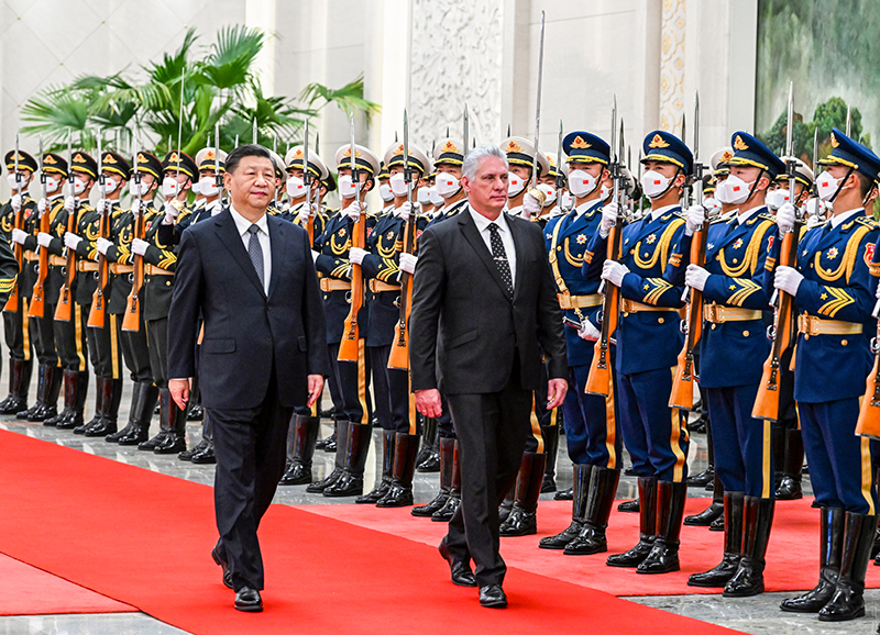 习近平同古巴共产党中央委员会第一书记、古巴国家主席迪亚斯-卡内尔举行会谈「相关图片」