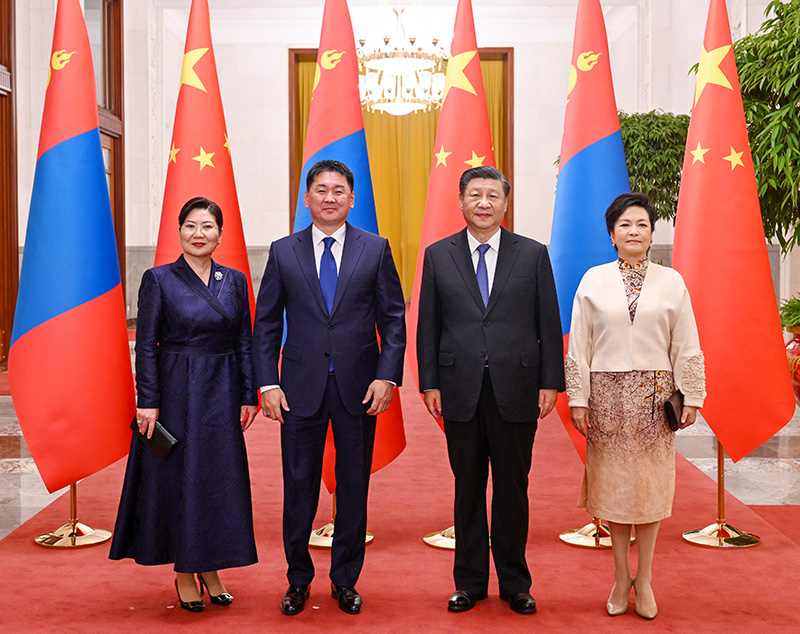 习近平同蒙古国总统呼日勒苏赫举行会谈「相关图片」