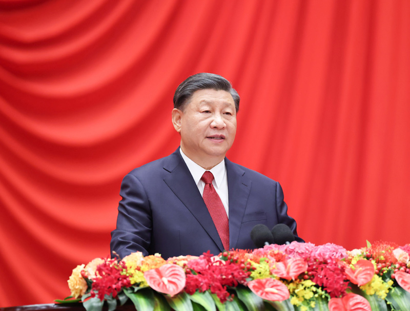 庆祝中华人民共和国成立74周年招待会在京举行 习近平发表重要讲话 李强主持 赵乐际王沪宁蔡奇丁薛祥李希韩正出席「相关图片」