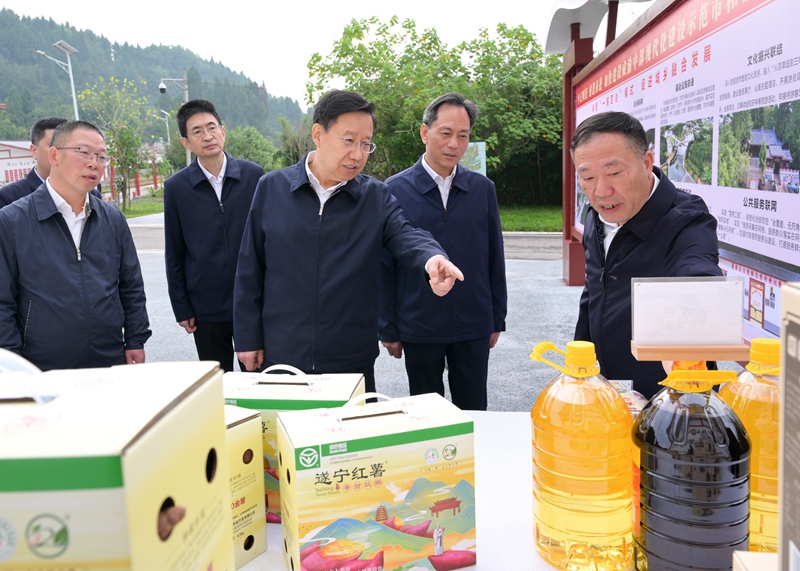 王晓晖在广安市遂宁市调研时强调扎实推进城乡融合发展不断释放经济活力让改革发展成果更好惠及城乡居民「相关图片」