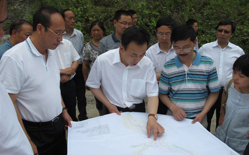 魏宏到北川县调研土地复垦和地质灾害应急治理工程情况